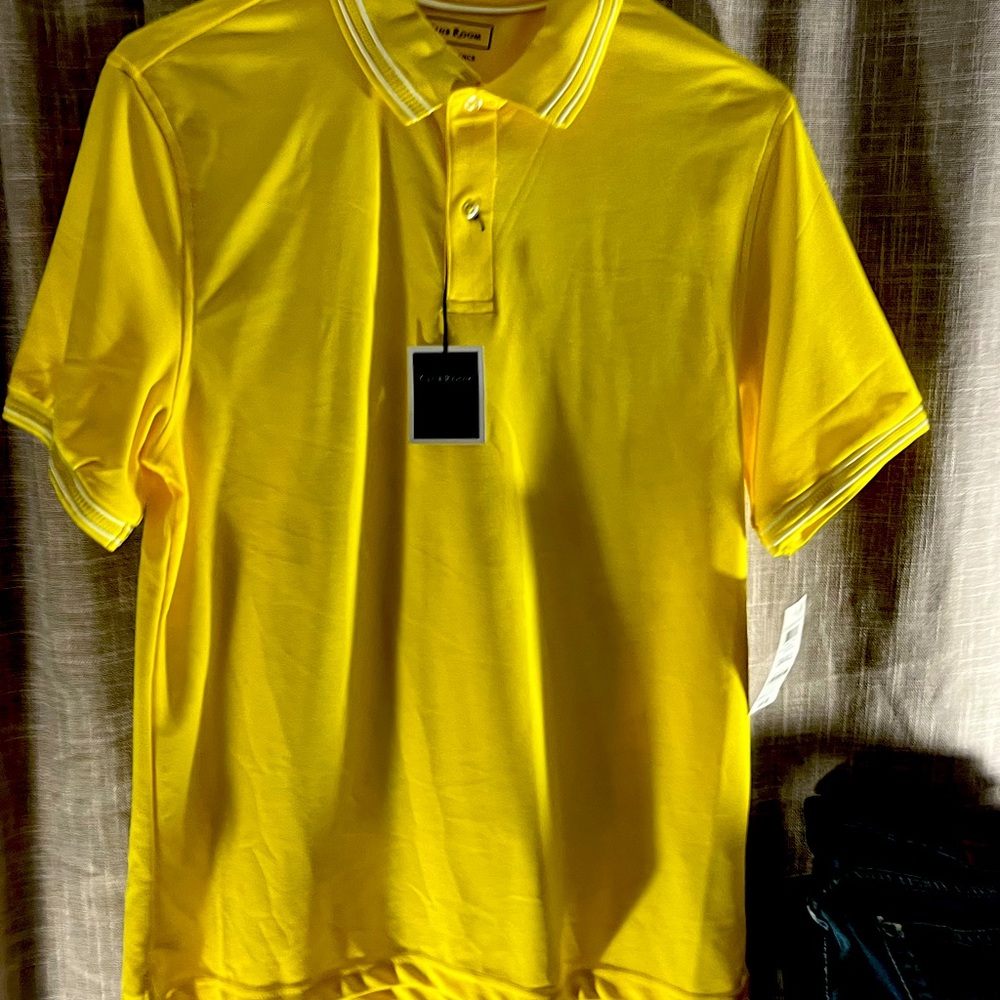 Club room yellow polo shirt